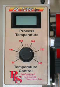 PL 1200 Laminator Temperature Control